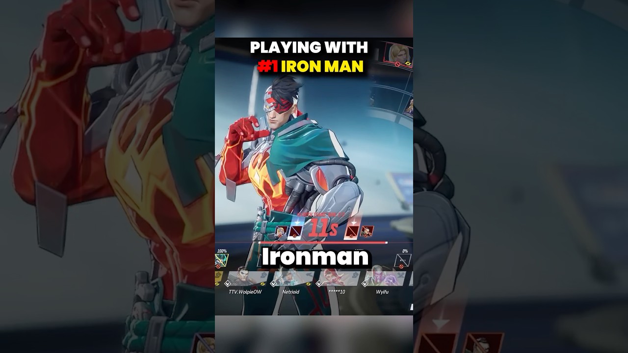 PLAYING WITH THE #1 IRON MAN IN MARVEL RIVALS | #gaming  #ricey #streamer #shorts #marvelrivals