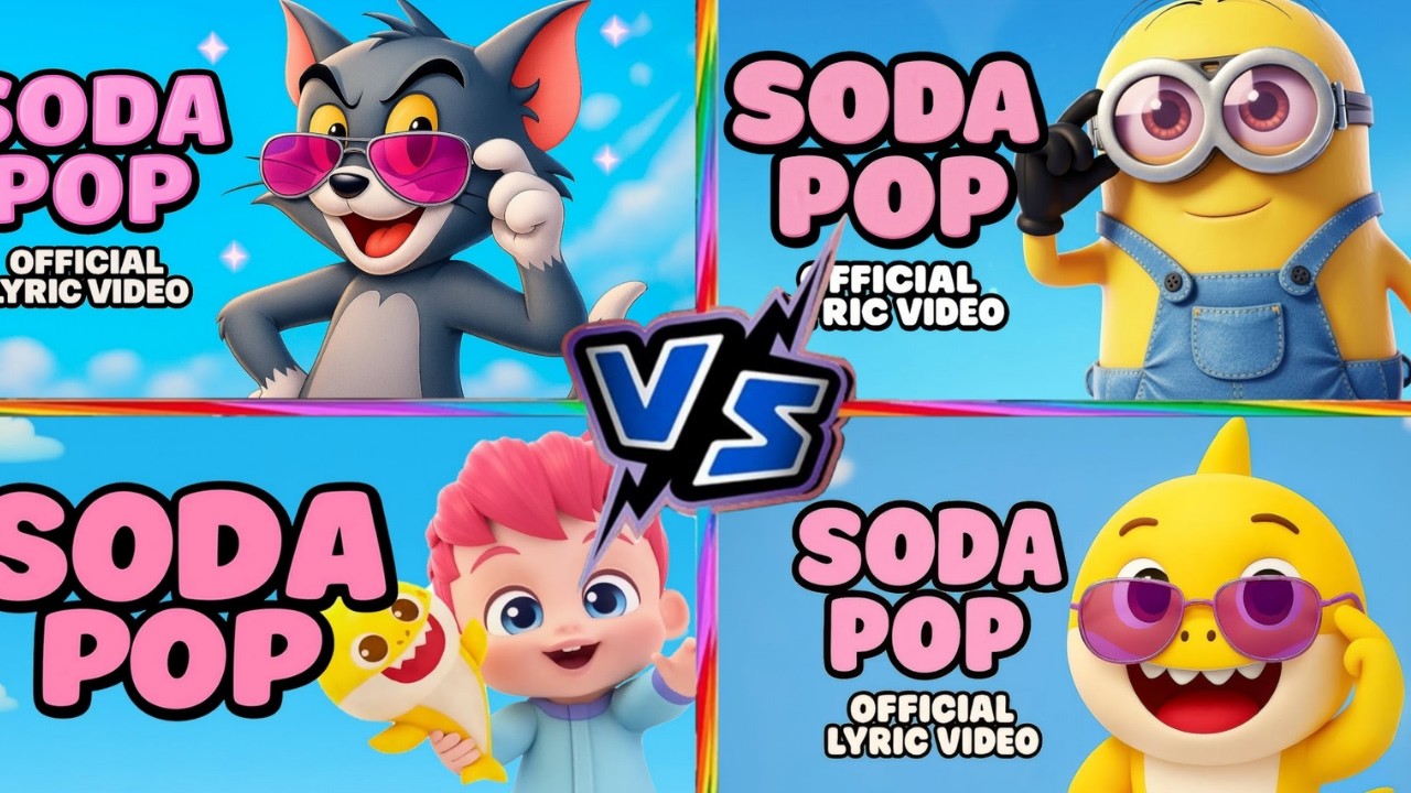 Soda Pop Battle! Tom 🆚️ Minions 🆚️ Baby Shark 🆚️Pinkfong | Who Is Best?