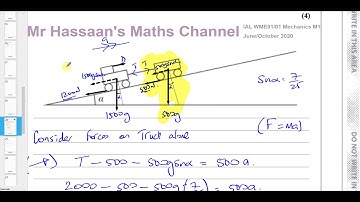 WME01/01 Mechanics M1 June/Oct 2020 IAL Q6 Dynamics-Connected Particles- Planes