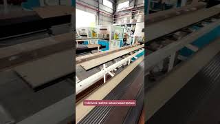 NECOWOOD premium WPC flooring is manufactured. #necowood #WPCFlooring #WoodPlasticFlooring