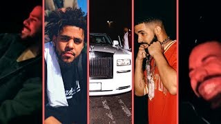 Drake and J. Cole In 2018 Rolls-Royce Ghost Laughing and Tripping On How Far They've Came (Sick Car)