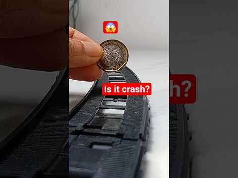 money 💰 coins 🪙 vs rc speed toy train crash testing Detail ASMR sounds