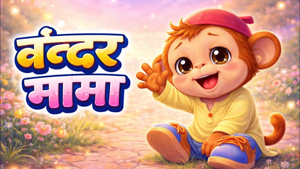 बन्दर मामा पहन पैजामा 🐒 | Bandar Mama Hindi Rhymes | Kids Poem Hindi | Fun Hindi Rhymes 