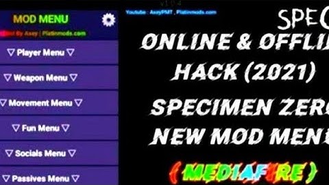 Specimen Zero - Mod menu v1.0.4 Mediafire Link