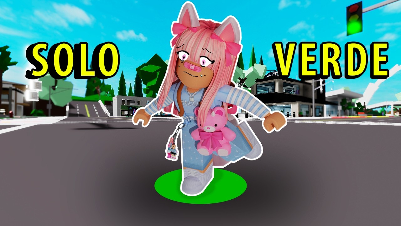 😅Brookhaven pero solo puedo Tocar el color Verde 😨/Roblox