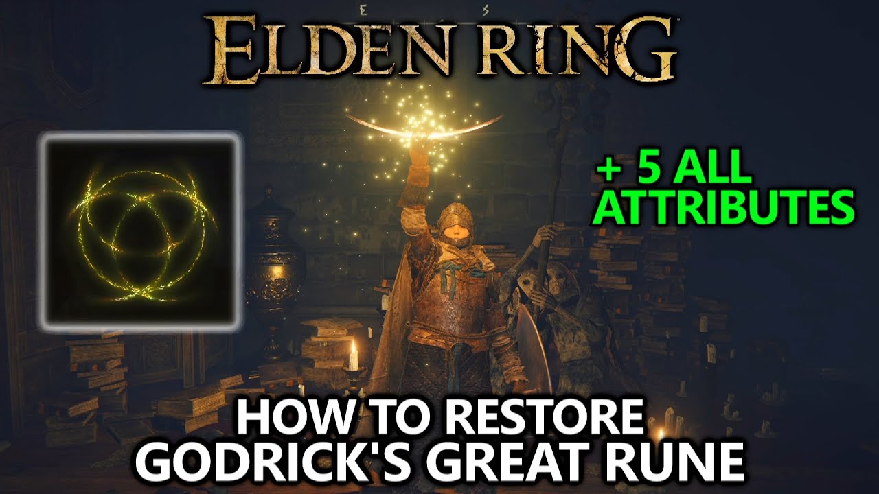 Elden Ring - Godrick's Great Rune - How to Restore at Divine Tower and Activate with Rune Arc