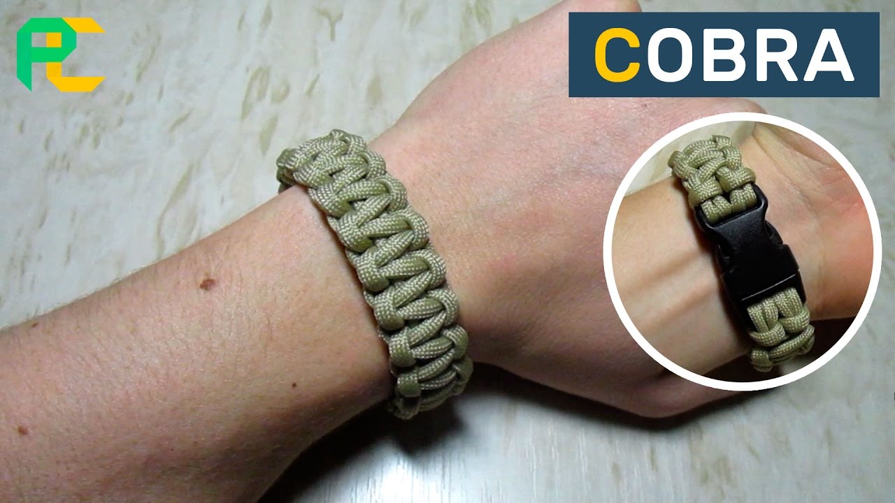 Paracord Bracelet Cobra With Buckle Youtube