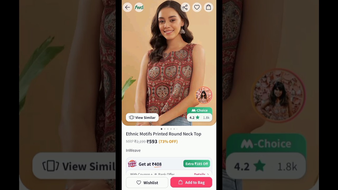 Myntra short top haul 