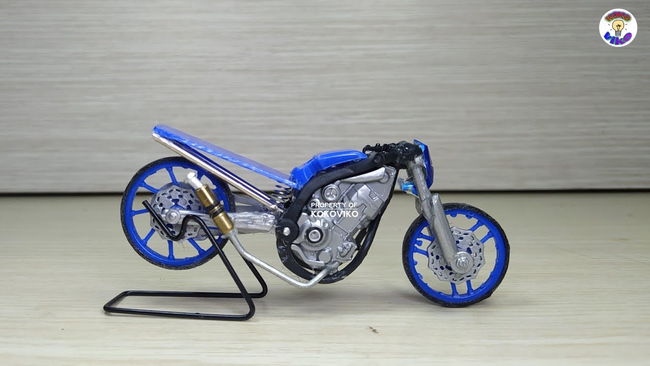Tutorial Membuat Miniatur Drag Trondol Blue Racing || miniatur motor drag