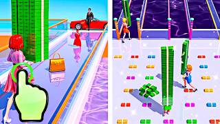 Real Extreme Money Racing 3D - Luxury Bridge Money Girl Race - iOS Android GamePlay #5 screenshot 1