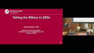 Voting for Ethics in 2024 John Pelissero at SCU Grand Reunion