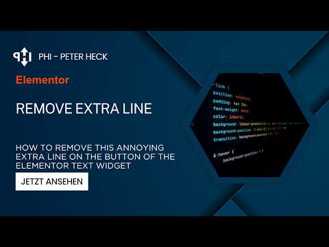 Remove the extra line on Elementor text widget