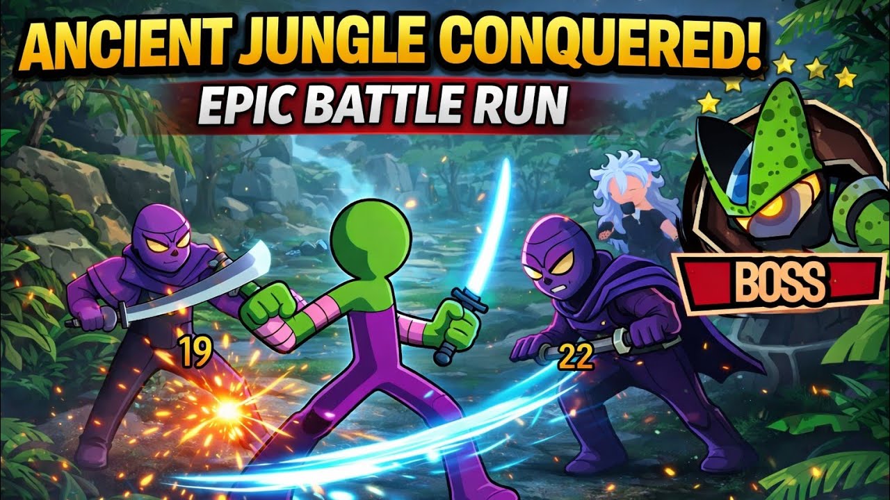 ANCIENT JUNGLE CONQUERED! EPIC BATTLE RUN | STICKMAN WARRIOR