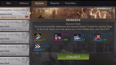 State of survival - Gift Code - 3/31/22