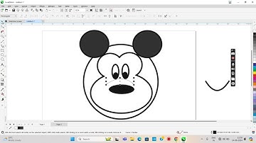 How To Make Mickey Mouse Face in CorelDraw | Mickey Mouse | Cartoon Face | Simple Mickey Mouse