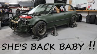 GUESS WHO'S BACK !!!!! YEP THE H22A BOOSTED EF CIVIC HATCHBACK BOOGER