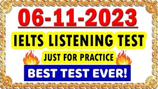 IELTS Listening Practice Test 2023 with Answers | 06.11.2023