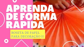 ROSETA DE PAPEL E CARTOLINA - DOBRADURAS