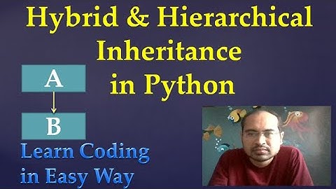 46. Hybrid & Hierarchical Inheritance in Python