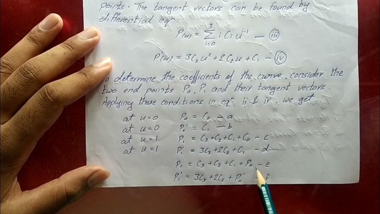 Hermite Cubic Splines Curve explained with Solved EXAMPLE and practice