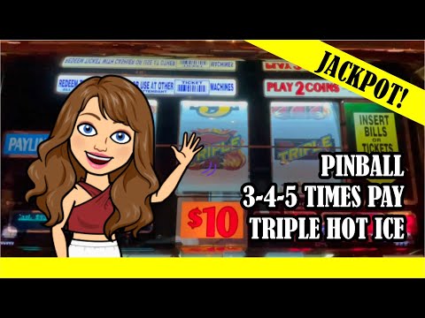 🚨 High Limit SLOT MACHINES 🚨PINBALL Bonus Handpay Jackpots! 🍀3-4-5 Times Pay 🧊 TRIPLE HOT ICE