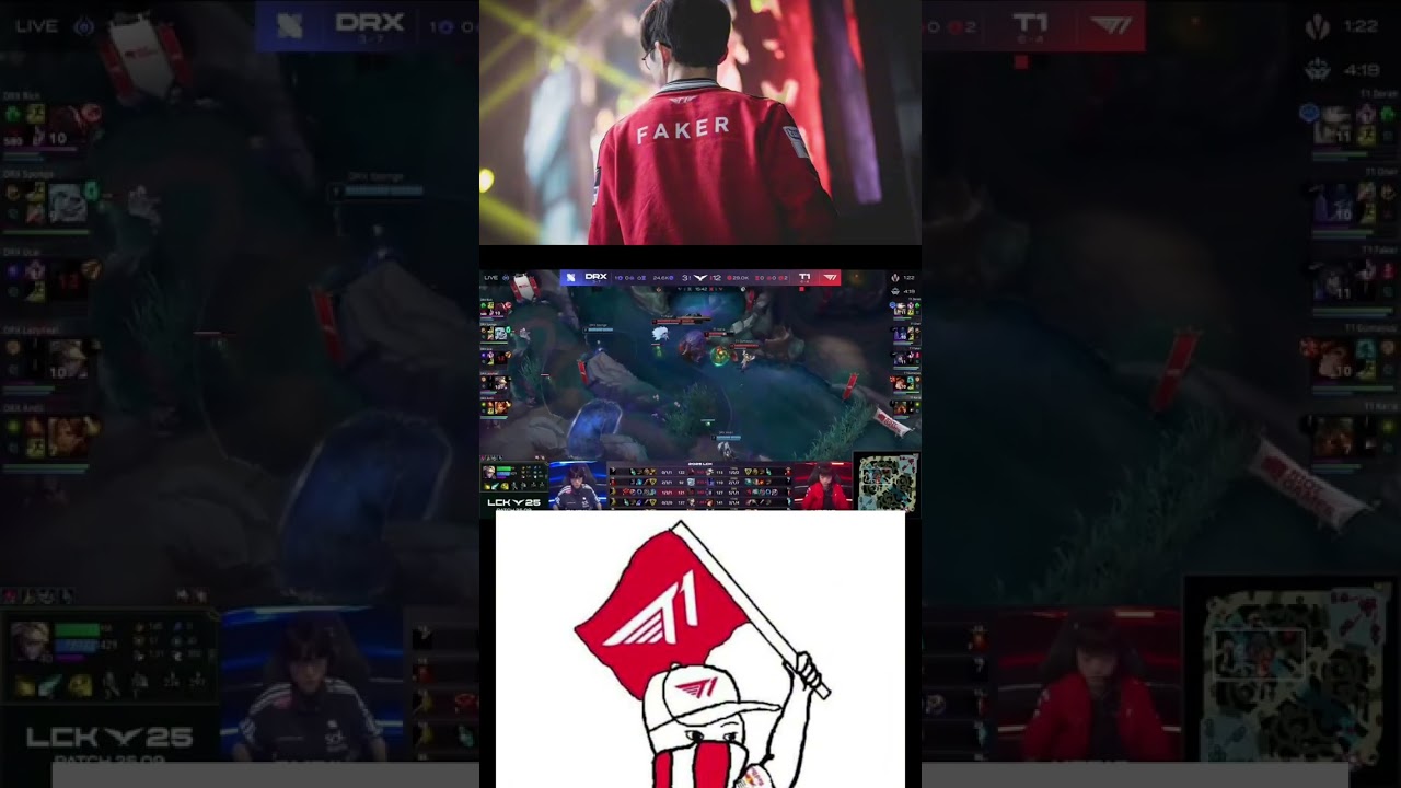 FAKER PENTAKILL! 🔥 INSANE HIGHLIGHT - T1 vs DRX GAME 2 | LCK SPRING 2025 WEEK 6 DAY 2