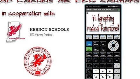 Graphing Radical Functions (TI 84 Plus CE)