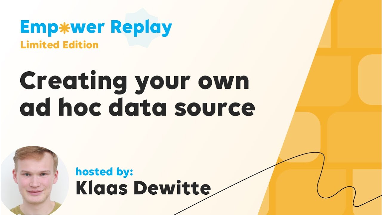 Empower Replay - Creating your own ad hoc data source - YouTube