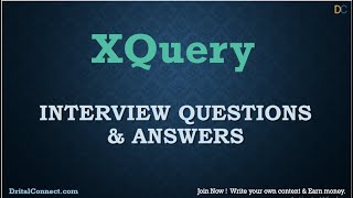 XQuery Interview Questions and Answers