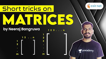 CSIR NET | Useful Short Tricks For Matrices | Neeraj Bangruwa