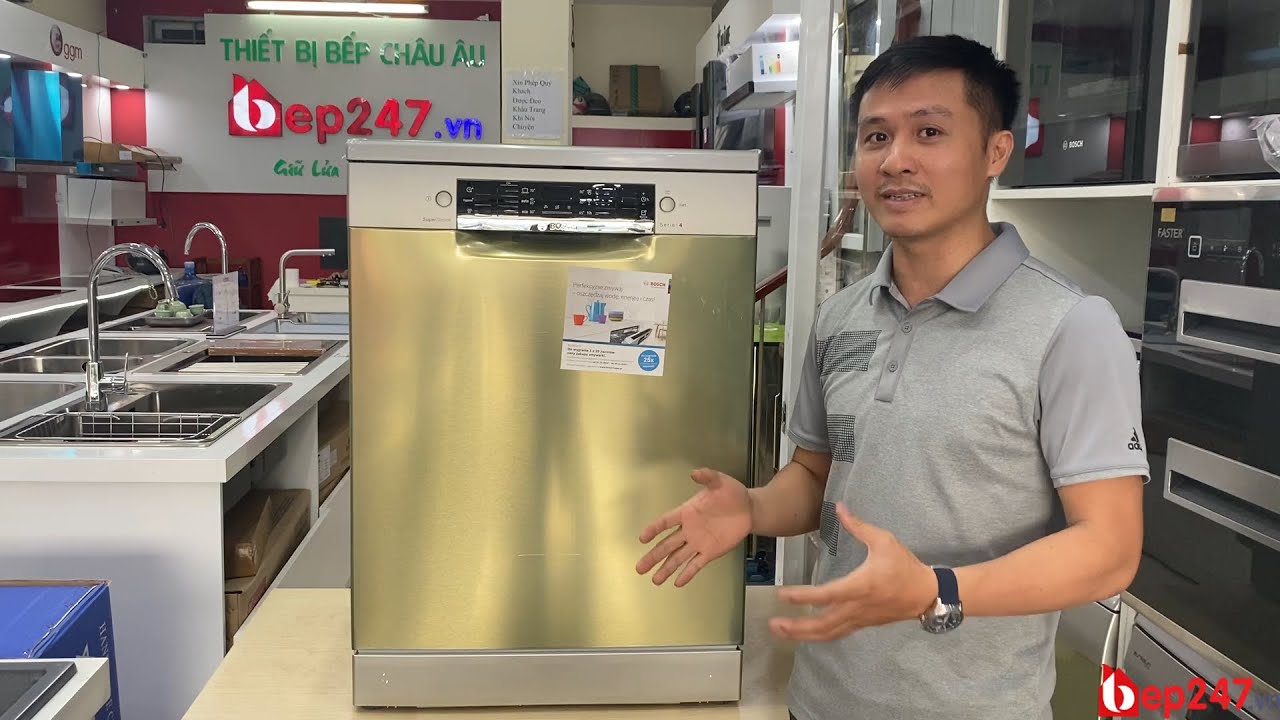 [REVIEW] Đánh Giá Máy Rửa Bát Bosch SMS46NI05E | Bep247.vn