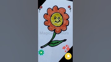 Easy sun flower, suryaful, drawing for kids,how to draw a flower #sunflower #flowers