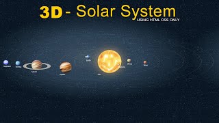 3D Solar System of Galaxy Animation Pure CSS and HTML | Solar System Animation CSS screenshot 5