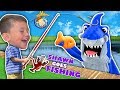 Shawns 1st time fishing  goldfish challenge against shark funnel fam vlog