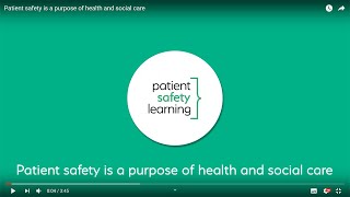 World Patient Safety Day - Patient safety is a purpose of health and social care