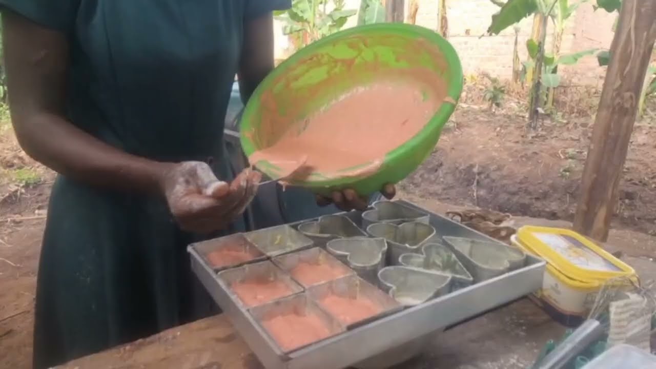 Authentic African Village Life | Giant Strawberry Cake & Cupcakes Baked on a Barrel 🍓🧁
