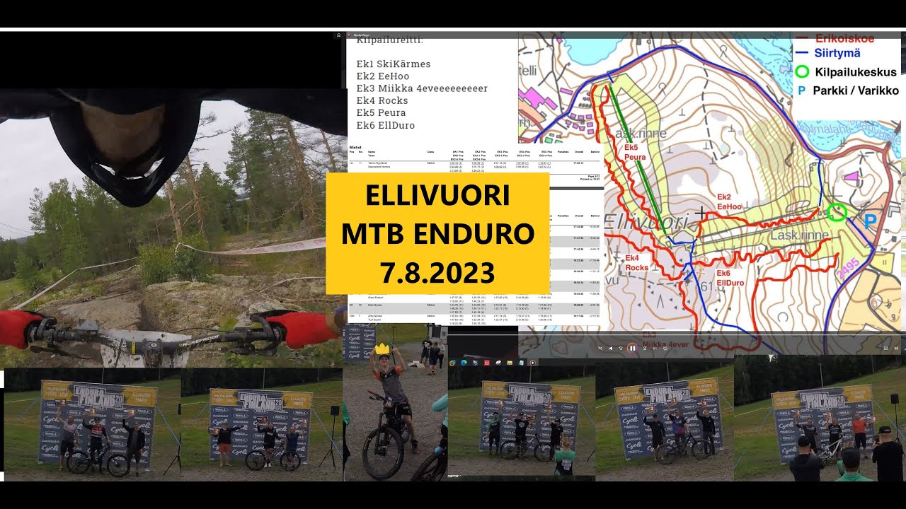 Ellivuori MTB Enduro Race SM5 2023 Erikoiskokeet & Palkintojenjako