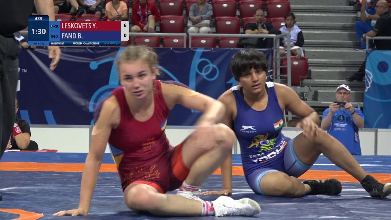 1/2 WW - 61 kg: Y. LESKOVETS (UKR) v. B. FAND (IND)