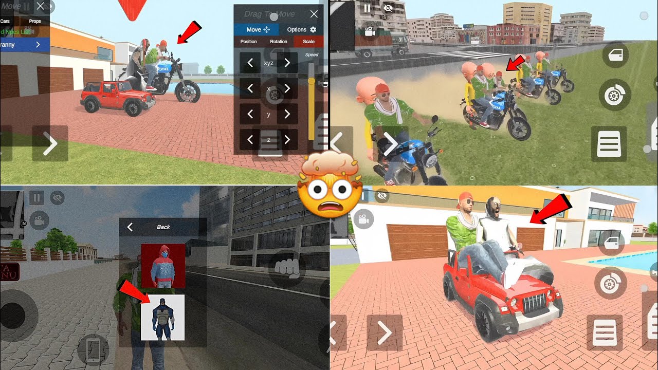 GIANT CHARACTER 🤯 CHEAT CODE || ROPE HERO + DRAG RACE || INDIAN THEFT AURA SIMULATOR 