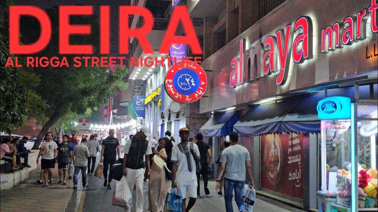 DUBAI 4K: Amazing Old City Center! Vibrant Al Rigga St, Al Muraqqabat ...