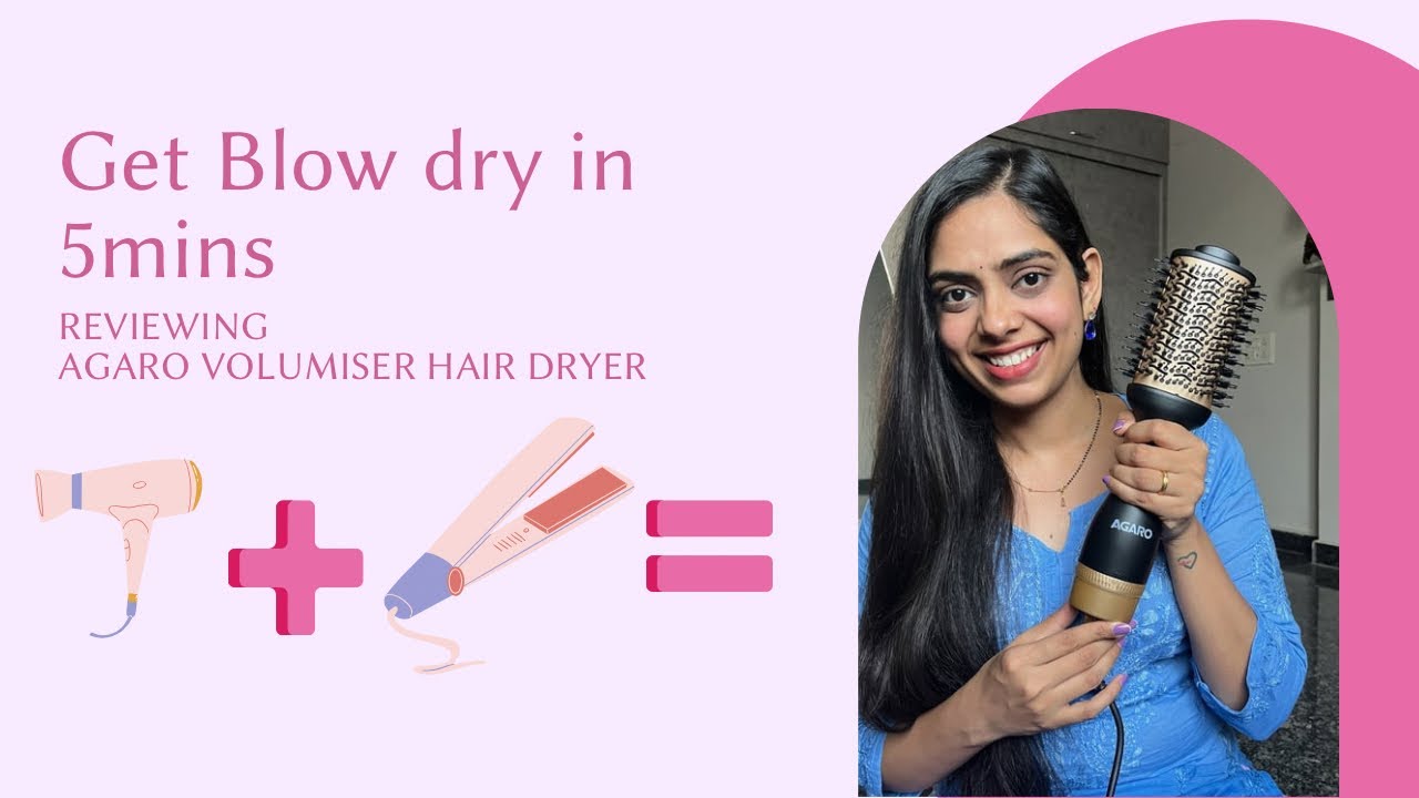Now you can easily do a Blow dry at home!! Reviewing Agaro Volumising
