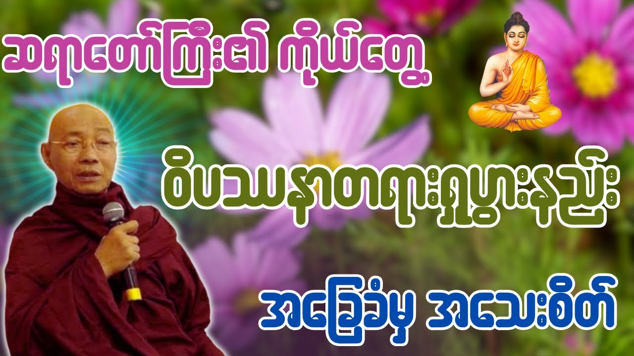 ဆရာတော်ကြီး၏ကိုယ်တွေ့ ဝိပဿနာတရားရှုပွားနည်း အခြေခံမှ အသေးစိတ် - ပါချုပ်ဆရာတော် ဒေါက်တာအရှင်နန္ဒမာလာဘ