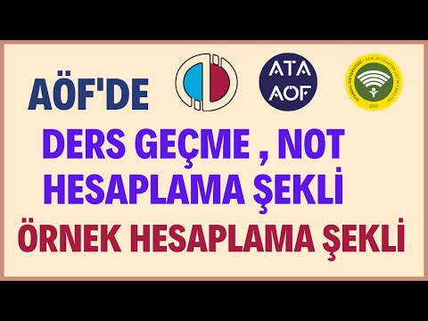 Aöf'de Ders Geçme,  Not Hesaplaması Nasıl Yapılır? Aöf Ders Geçme, Ders Notu Hesaplama