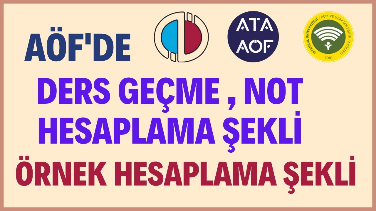 Aöf'de Ders Geçme,  Not Hesaplaması Nasıl Yapılır? Aöf Ders Geçme, Ders Notu Hesaplama