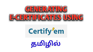GENERATING E-CERTIFICATES USING CERTIFY