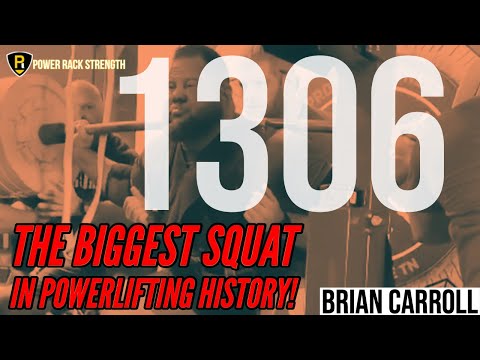 1306  SQUAT Brian Carroll All-time world record (biggest squat/lift EVER done, regardless of class)