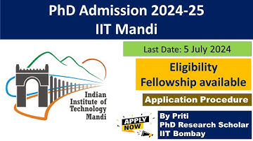 IIT Mandi PhD Admission 2024 | PhD Admission 2024