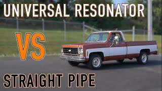 Mishimoto Universal Resonator vs Straight Pipe Sound Comparison