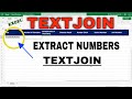 Extract numbers Textjoin | Excel TEXTJOIN | Textjoin formula in Excel | Textjoin Function in excel.