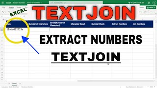 Extract numbers Textjoin | Excel TEXTJOIN | Textjoin formula in Excel | Textjoin Function in excel.